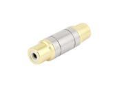 Cylinder Double Tone Female to Female RCA Coupler Joiner Adapter