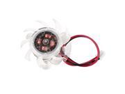 36mm Clear Plastic 9 Blades PC Computer VGA Video Card Cooling Fan Cooler DC 12V