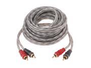 Car Audio System 2 RCA to 2 RCA Male to Male AV Cable Gray 5M Length
