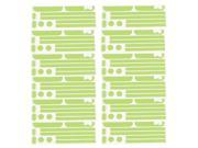 12 Pcs Green Front Back Side Wrap Decal Skin Edge Sticker Set for iPhone 5 5G 5S