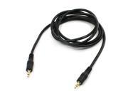 1.8M Long Black 3.5mm Male to Male M M Stereo Audio AV Cable Cord for PC Mobile