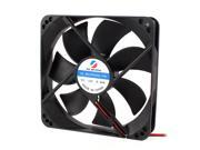 DC 12V 0.3A 120mm 2 Wire 4P Connector Cooling Fan Black for Computer Case Cooler