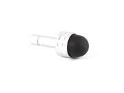 Smart Phone Silver Tone Black Stripe Pattern 3.5mm Ear Anti Dust Plug Cap Stylus