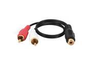Unique Bargains Gold Plated Double RCA Male to Female Audio Cable Cord 20cm 7.9