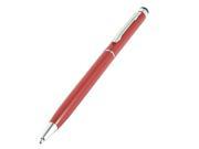 Unique Bargains Cell Phone Alloy Black Ink Round Tip Screen Stylus Ballpoint Pen Red