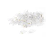 RJ45 8P8C Modular Plug Network Cat5 Cat6 Cable Connector Clear 50pcs