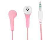1.2M 3.9ft Soft Round Cable 3.5mm Earphone Earbuds Pink for MP4 Smart Phone