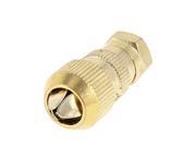 Metal Housing F Male Type CATV TV Antenna Connector Coaxial Adapter Gold Tone