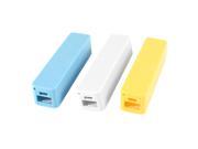 3 Pcs Colors Plastic USB Power Bank 18650 Battery Charger DIY Box w Strap