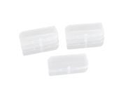 5 Pcs Clear Plastic Earphone Storage Case Box Holder Container