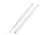 2pcs 485mm 19 6 Sections Telescopic FM Radio TV Antenna 2mm Dia Female Thread