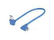 32cm 1.05Ft USB 3.0 Type A Male to Mirco B Male M M Cable Connector Blue