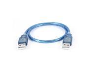 Blue Plastic Housing USB 2.0 Male to Male M M Extension Cable Lead 50cm