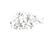 100 Pieces White Plastic Circle Steel Nail Clip for 6mm Diameter Cable