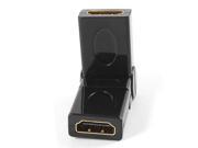 HDMI Female to Female f f 180 Degree Rotatable Plug Connector Black