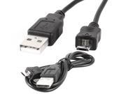 5pcs 2.6ft Feet USB 2.0 Type A Male to Micro B Male Data Transfer Charger Cable