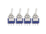 4 Pcs 3 Pins SPDT ON OFF ON Toggle Switches AC 125V 6A