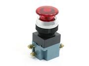 NO NC 4 Pin Red Mushroom Momentary Pushbutton Switch Ui 380V Ith 5A