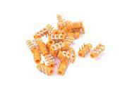 Unique Bargains 20 Pcs Orange Silver Tone 5 Pin 3.5mm Female Stereo Jack Socket Connector