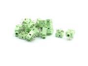 Unique Bargains 20Pcs 5P Female 3.5mm Jack Socket Connector Light Green for Headset