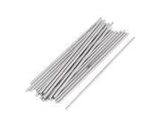 20 Pieces Silver Tone 2.5mm Dia Industrial Part Axle 100mm Length