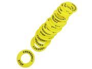 20 Pcs Yellow 22mm Inner Diameter Emergency Stop Ring for Push Button Switch