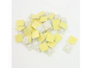 50 Pcs Plastic White 2mm Width Hole Self adhesive Cable Tie Mount Base