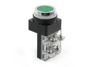 AC 250V 6A 4 Terminal Momentary Green Push Button Switch NO NC DPST