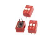Slide Type Dual Row 4 Pin Terminals 2 Positions PCB DIP Switch 3 Pcs
