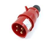 IP44 4Pin 3P E IEC309 2 AC 380V 415V 16A Induatrial Male Plug Red