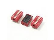3 Pcs Red Double Row 12 Pin 6 Positions 2.54mm Pitch DIP Switches 3 Pcs Red Double Row 12 Pin 6 Positions 2.54mm Pitch DIP Switches