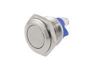 DC 36V 2A Off On NO 16mm Screw Metal Flat Momentary Push Button Switch