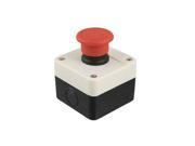 Red Sign Mushroom Emergency Stop Push Button Switch Station 1 NC N C 10A 400V