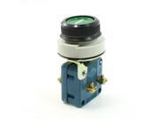 AC 380V 10A 1NO 1NC 4 Terminals DPST Green Momentary Push Button Switch