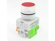 660VAC 10A 4 Terminals Momentary Red Round Push Button Switch DPST