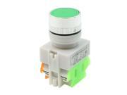 AC 660V 10A Green Sign Momentary Pushbutton Switch 22mm Dia DPST