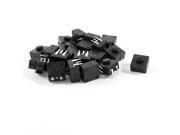 20 Pcs Vertical 3 Pins Latching Square Torch Push Button Switch Black