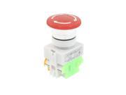 AC 660V 10A 40mm Dia Red Sign Emergency Stop Switch Push Button DPST