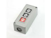 AC 250V 3A 3P Rectangle Plastic Housing Push Button Switch