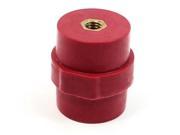 SM30 8KV Withstand Voltage 6mm Dia Thread 30mm High Busbar Insulator Red