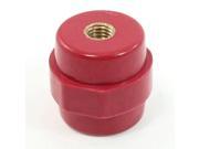 SM30 8KV Withstand Voltage 8mm Dia Thread 30mm High Busbar Insulator Red