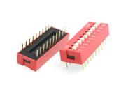 10x Red 2.54mm Pitch 10 Positions 20 Pin DIP Switch 10P