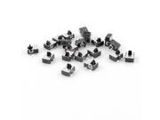 Unique Bargains 20pcs 4.8x3.8mm 4 Pin SPST Momentary Panel PCB Mini SMD SMT Tact Switch