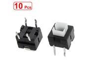 Unique Bargains 10 Pcs Vertical 4 Pin Terminals Momentary Tact Switch 8mm x 8mm