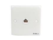 White Square RJ45 8P8C PC Computer Network Outlet Socket Wall Panel