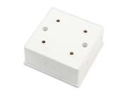 Wallplate Cable Connect Square Shaped PVC Junction Box White 86x86x43mm