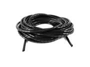 Unique Bargains Black 10mm Outside Dia. 10M Polyethylene Spiral Cable Wire Wrap Tube