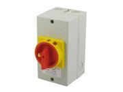 Latching AC 690V 25A 11KW 2 Position Cam Combination Changeover Switch w Shell