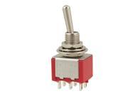 Electrical 3 Postions ON OFF ON DPDT Toggle Switch Red