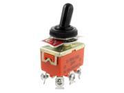 AC 250V 15A 6 Terminals ON OFF ON 3 Way DPDT Toggle Switch w Waterproof Cap